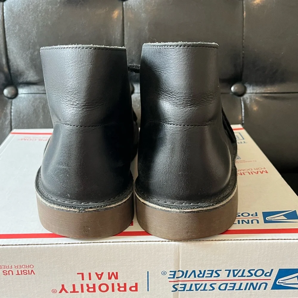 Clarks Bushacre Leather Chukka‎ Boots Black Sz 13